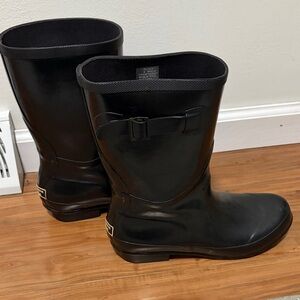 L.L. Bean Black Wellie Boots Women’s 8